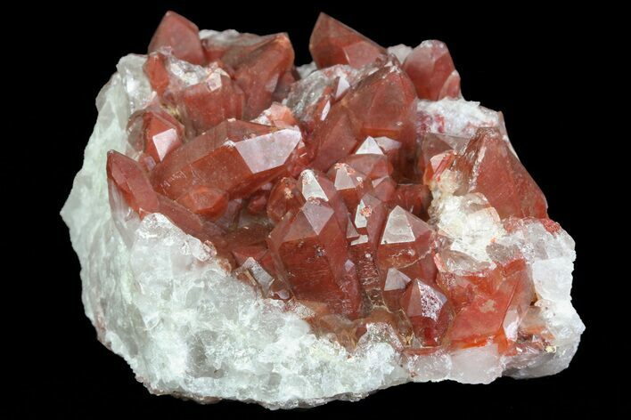 Natural Red Quartz Crystals - Morocco #70762
